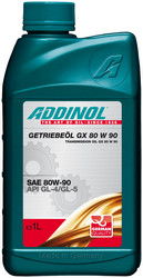 Трансмиссионные масла и жидкости ГУР: Addinol Getriebeol GX 80W 90 1L МКПП, мосты, редукторы, Минеральное | Артикул 4014766070975
